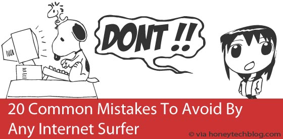 Common Mistakes To Avoid By Internet Users