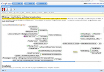 Mind Map Gadget Top 10 Google Wave Gadgets