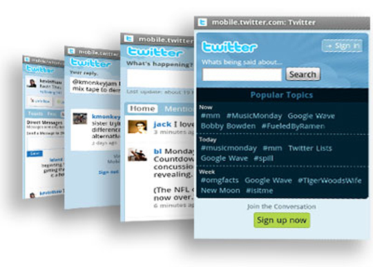 Twitter Mobile Site