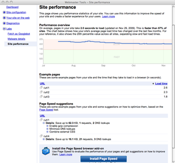 site performance tool Google Launches “Site Performance Tool”