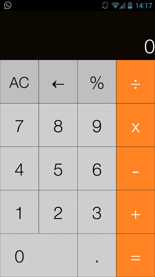 iOS7 Calculator: now on your Android Device