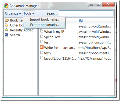 chrome-bookmarks-export